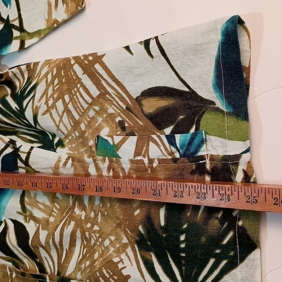 ⭐️Chico's Zip-Front Tropical-Print 3/4 Sleeves 100% Linen Jacket NWT - Picture 10 of 13